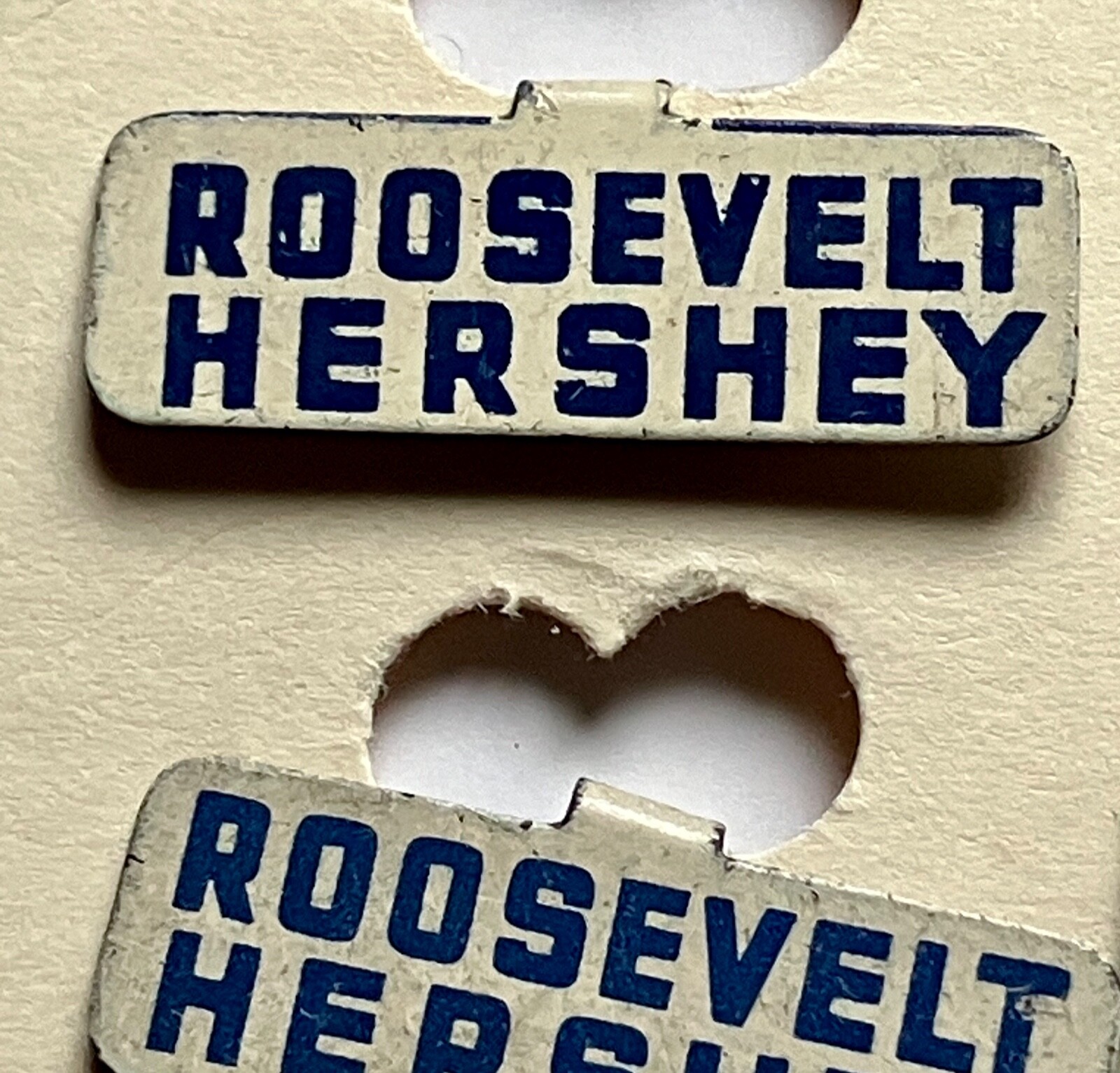 1940s Political Lapel Tabs FDR 4 Pres 3rd Term Hershey4Gov IL Sheet of 10 Tabs