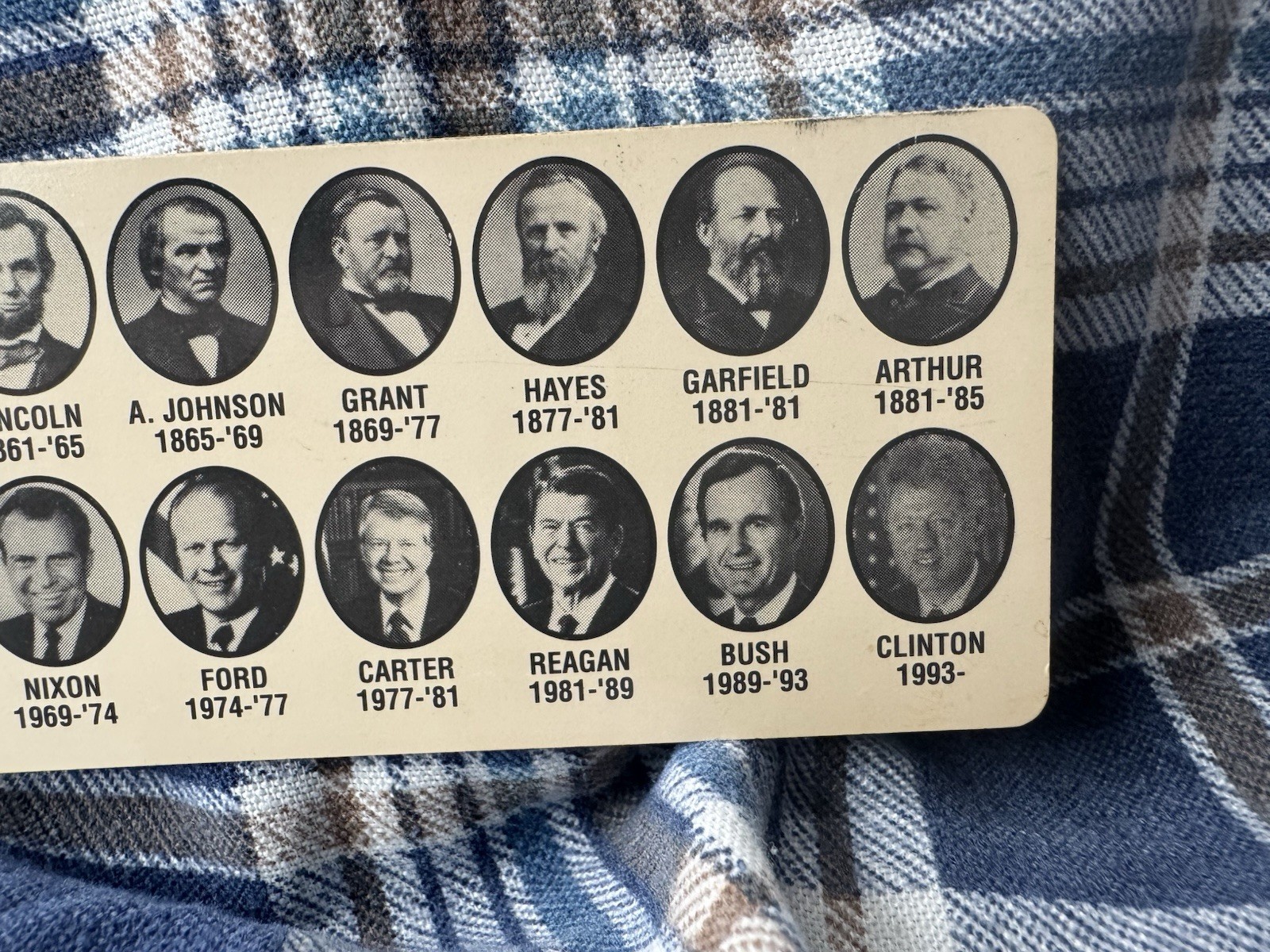 1993 12 Inch Plastic Ruler Flags, Star Spangled Banner, US Presidents. (B1)
