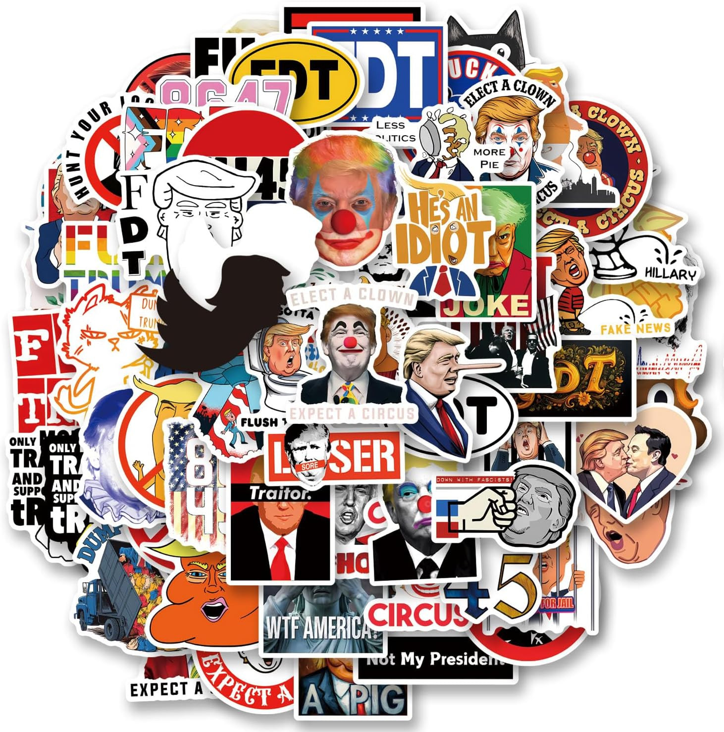 112Pcs – anti Donald 2025 Funny American Not My President against FDT Stickers f