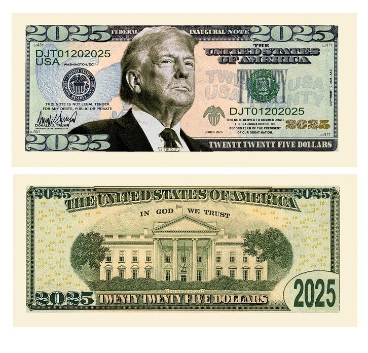 Pack of 24-Donald Trump COLLECTIBLE President Collectible Novelty Dollar Bills