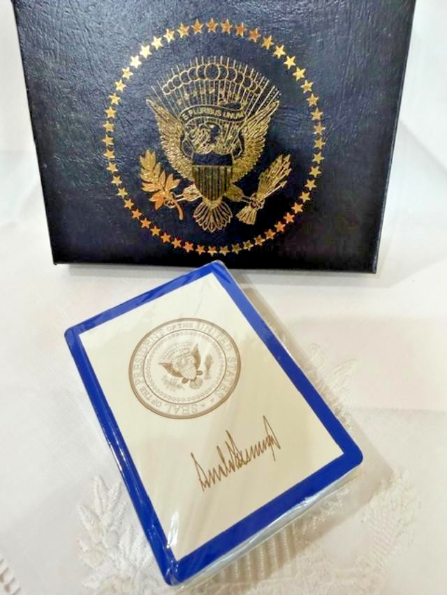 Donald Trump & Melania Playing Cards with Presidential Seal and Signatures w box