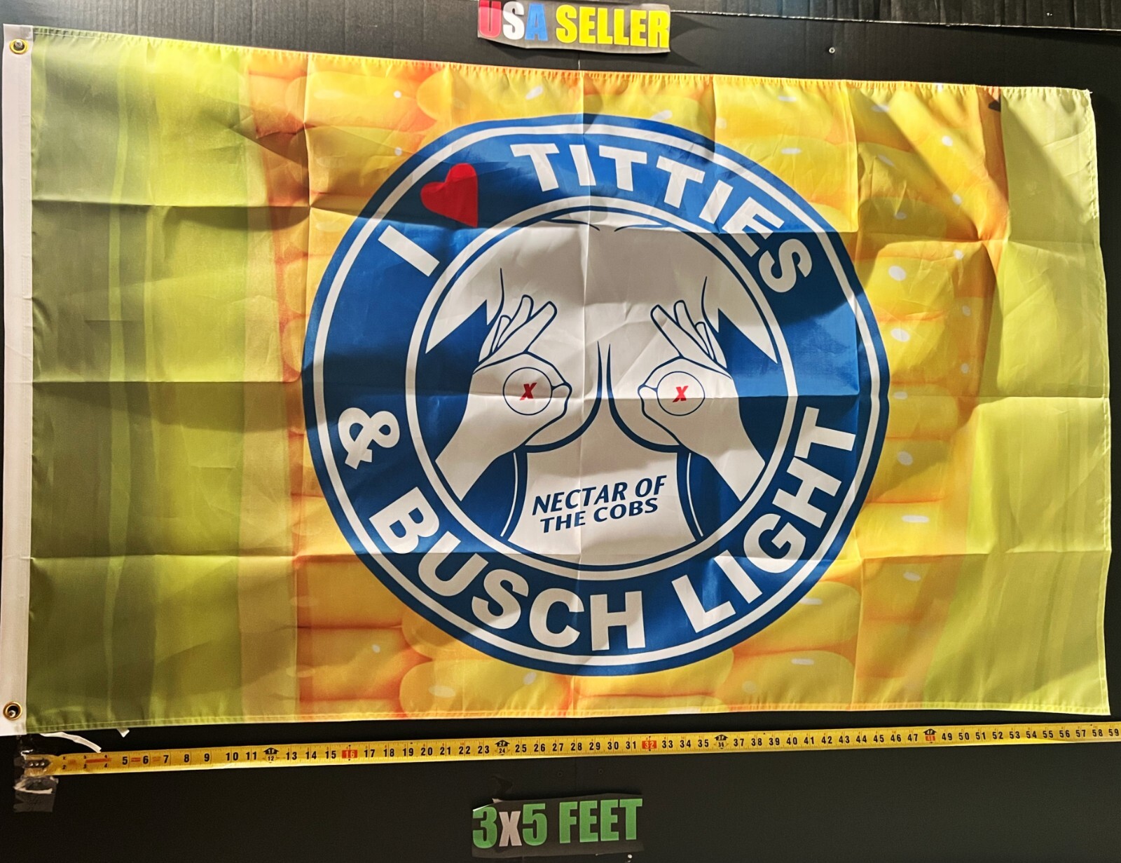 Send Nudes Flag FREE SHIPPING Nector Titties Y USA Busch Claw Beer Pong Sign 3×5