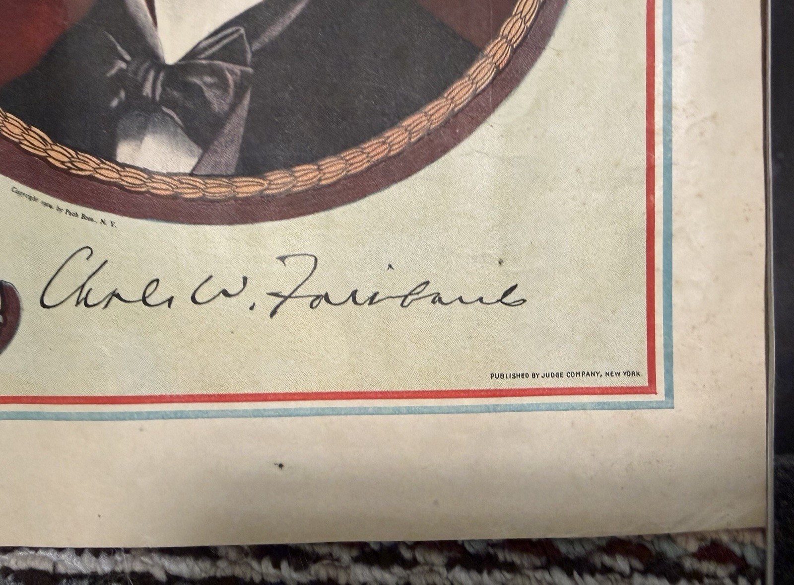 Rare 1904 Roosevelt Fairbanks Jugate Campaign Poster