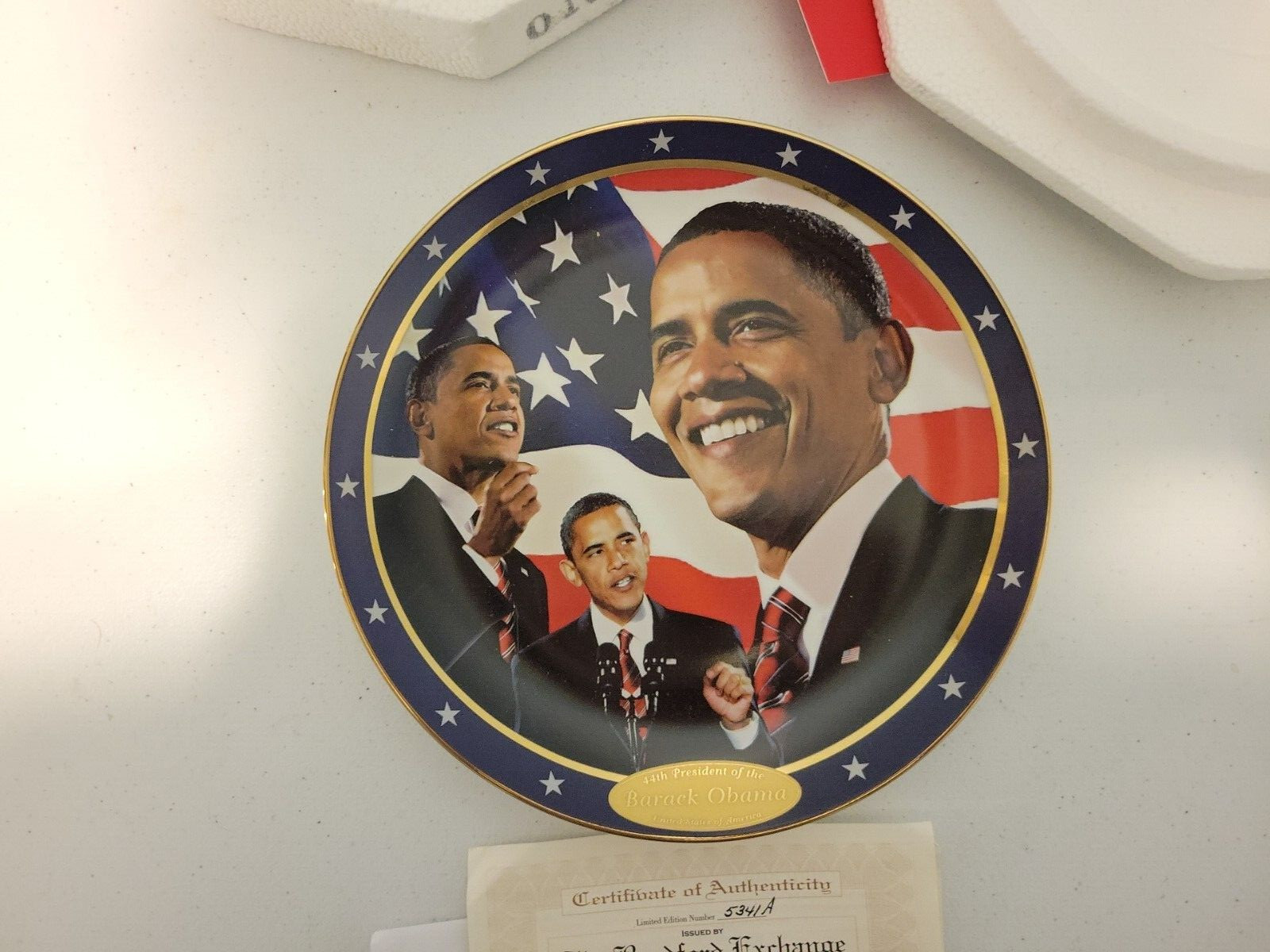 PRESIDENT BARACK OBAMA Bradford Exchange Limited Ed. YES WE CAN 2008 Plate