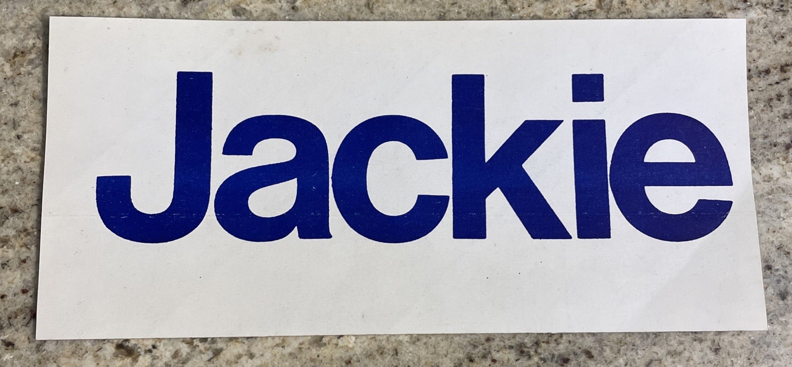 VINTAGE 1960’S “JACKIE” Bumper Sticker (John F. Kennedy & Jacqueline) JFK