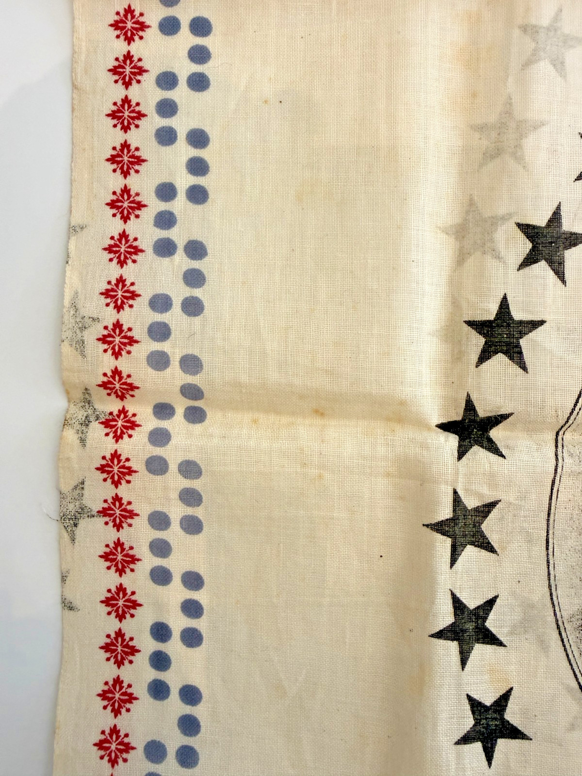 1888 Benjamin Harrison Levi P Morton Campaign Handkerchief Protection Industries
