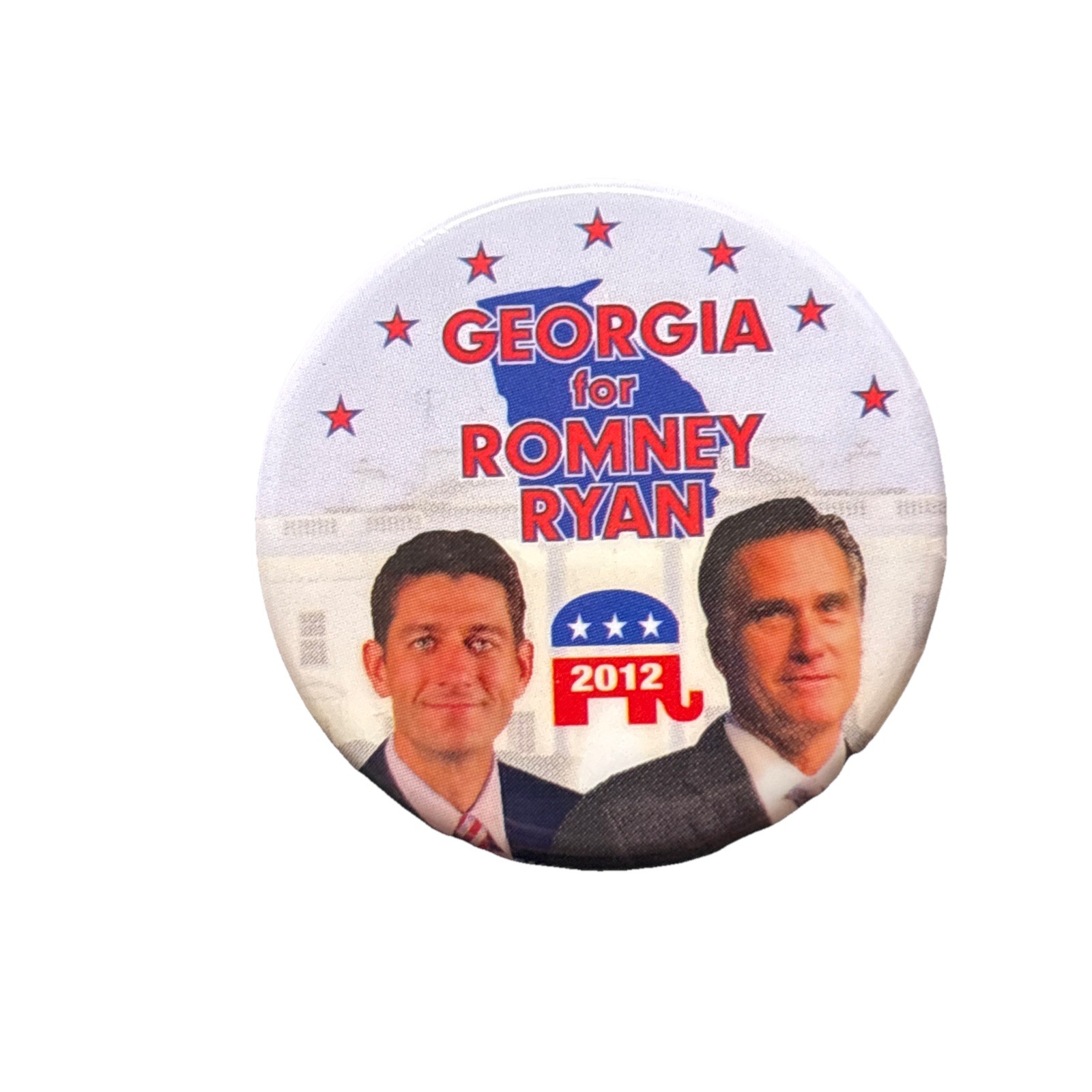 2012 Mitt Romney for President Georgia 50 State 1.5″ Button Paul Ryan Pin