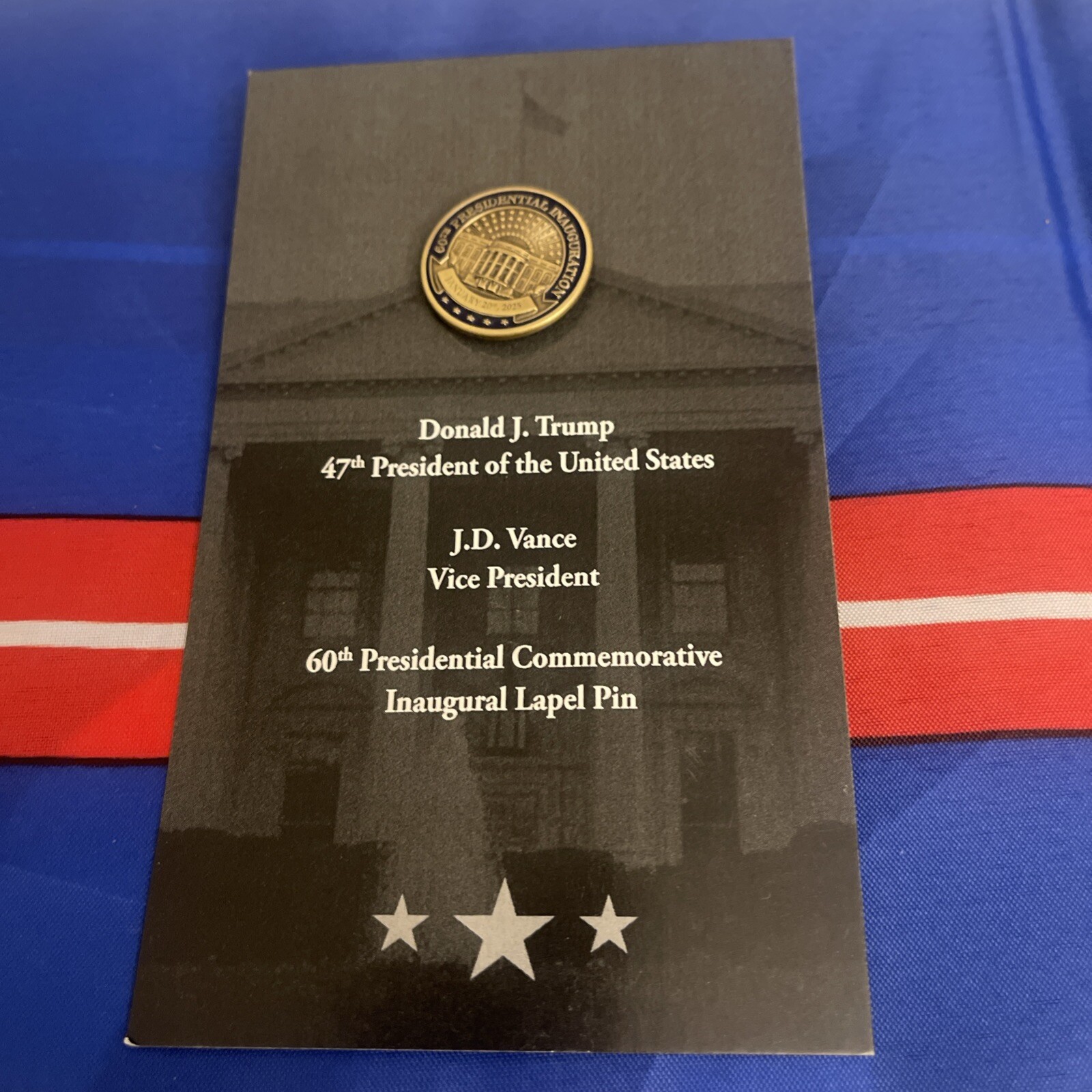 Donald J. Trump J.D. Vance 2025 Presidential Inaugural Lapel Pin