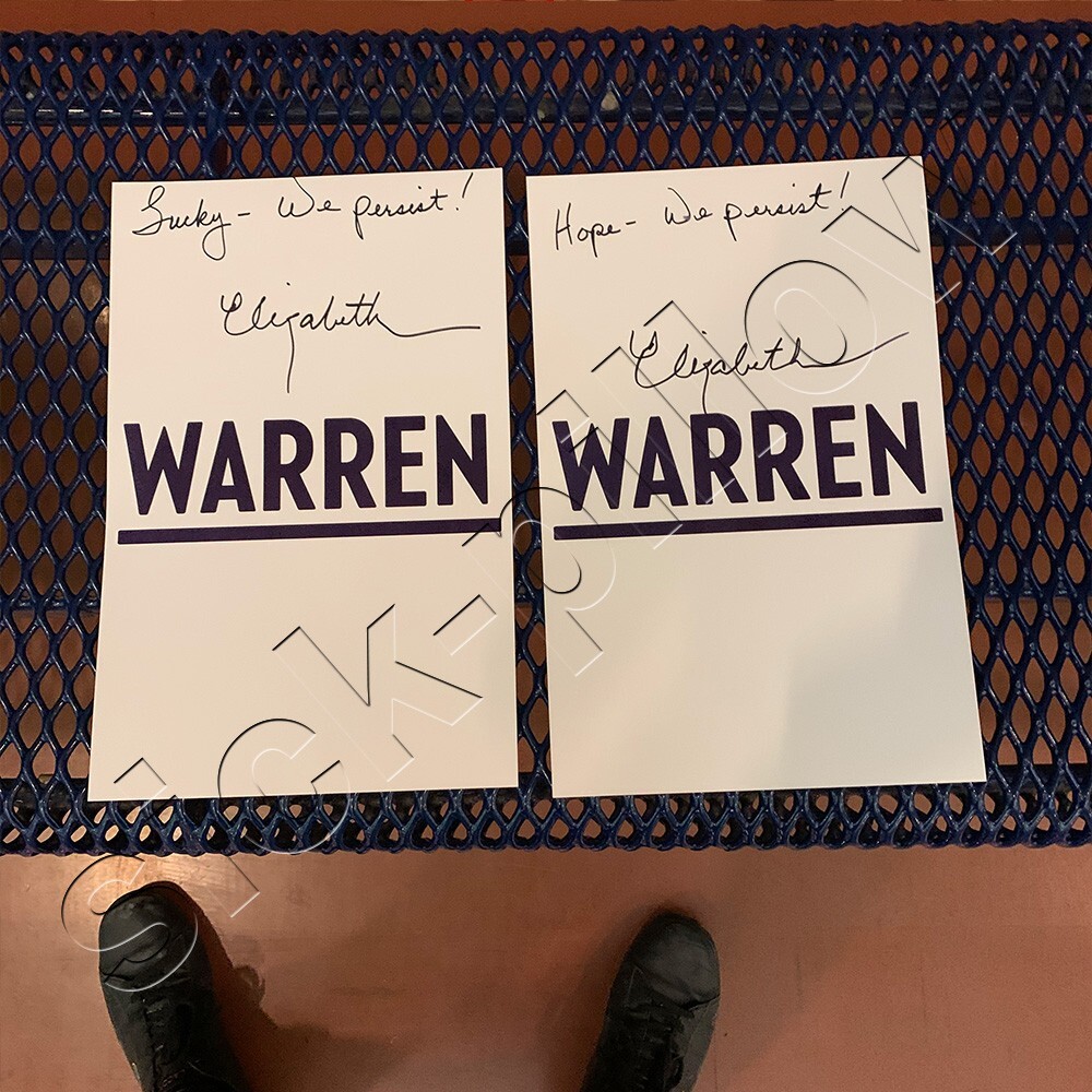Signed Elizabeth Warren President Poster w Exact Proof (Politics Autograph)
