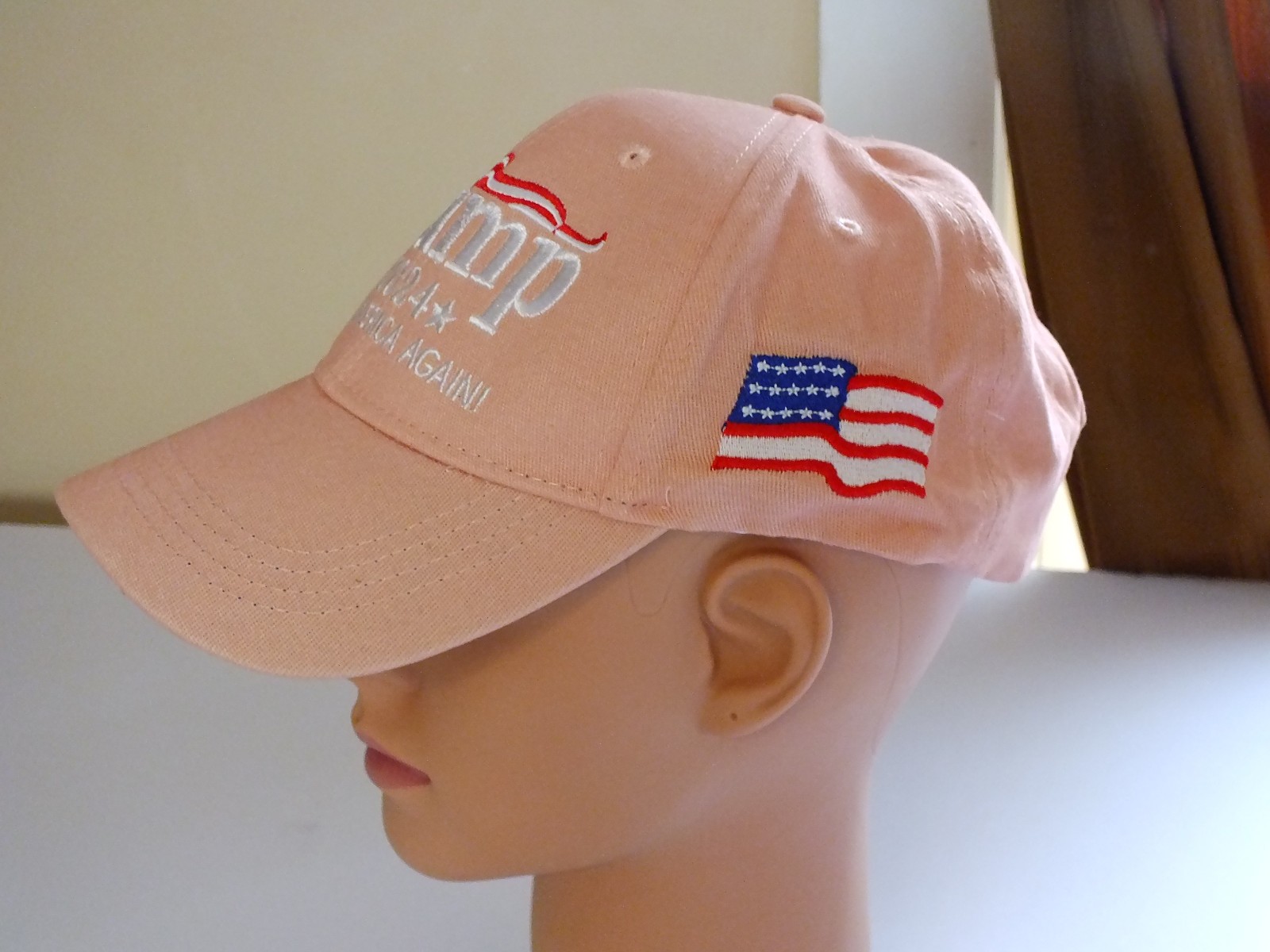 Official Trump 2024 Hat “Save America Again!” Embroidered Pink Cap for Women