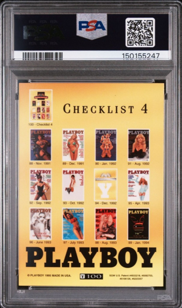 1995 Playboy Chromium Cover #100 Donald Trump Checklist Card PSA 10 Gem Mint
