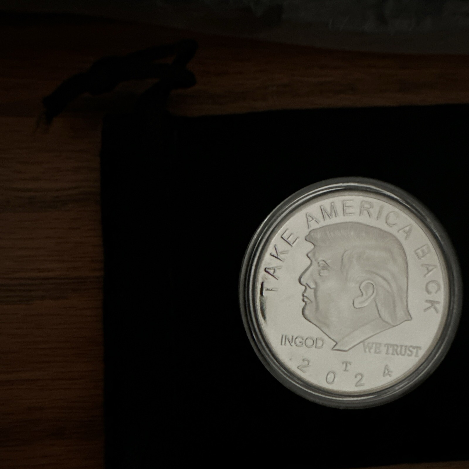 New 2024 Donald Trump Silver Clad Coin “TAKE AMERICA BACK” W/Eagle On Back
