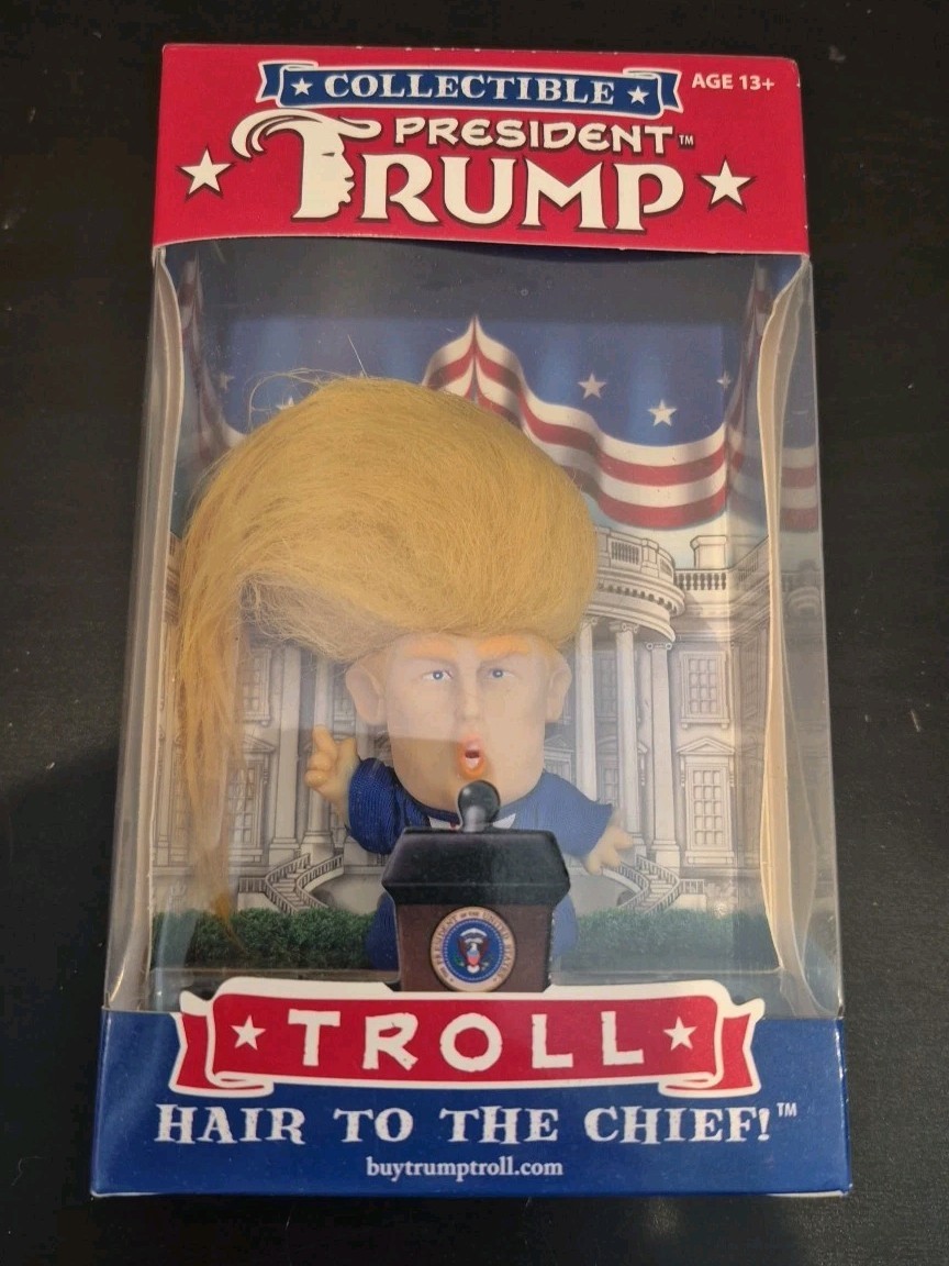 BNIB President Donald Trump Troll – Hair To The Chief Collectible Doll Toy