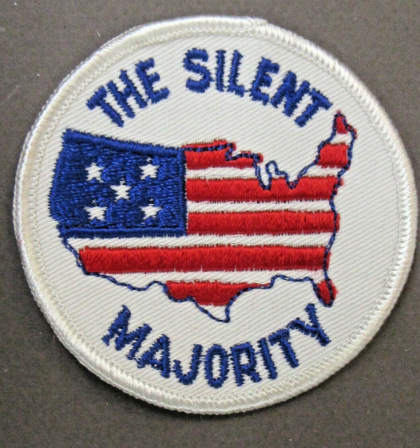 1969 SILENT MAJORITY patriotic Vietnam President Nixon jacket patch HOME FRONT