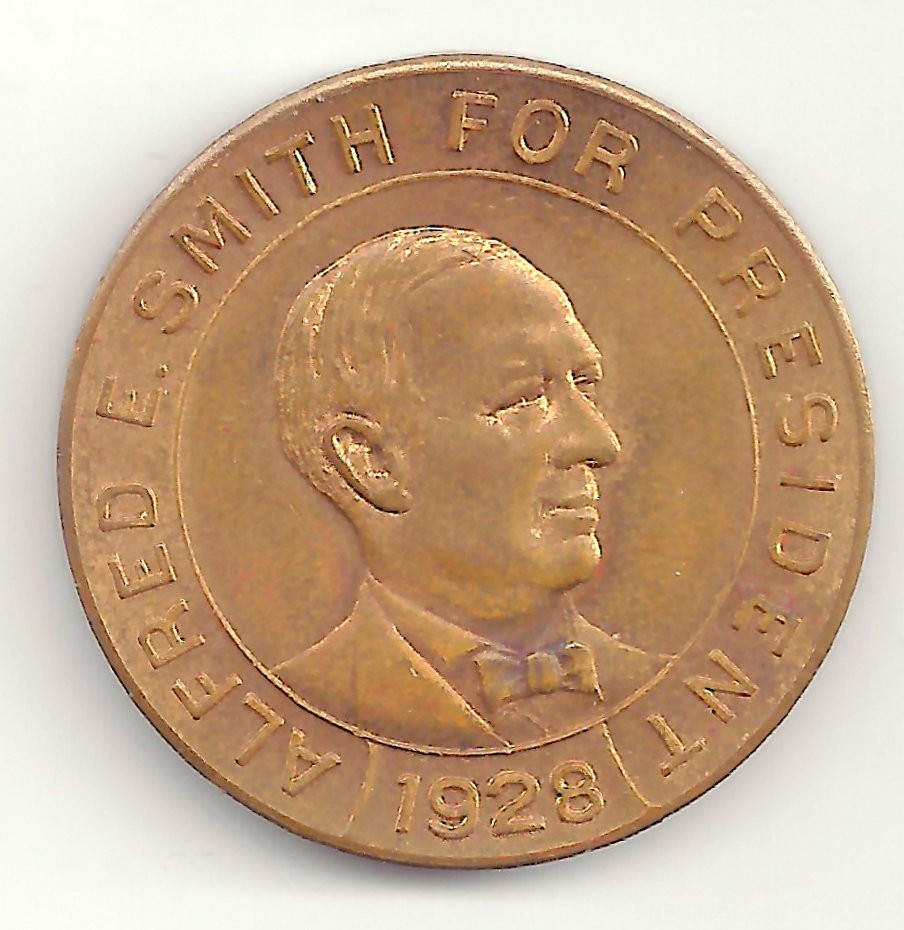 Alfred E. Smith For President 1928 Coin Medal Campaign Token