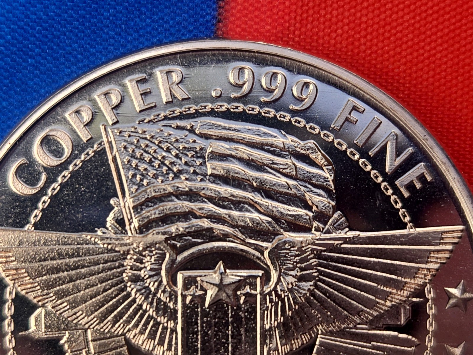 President Trump impeach this flag + copper Mug shot 1 oz. coin.