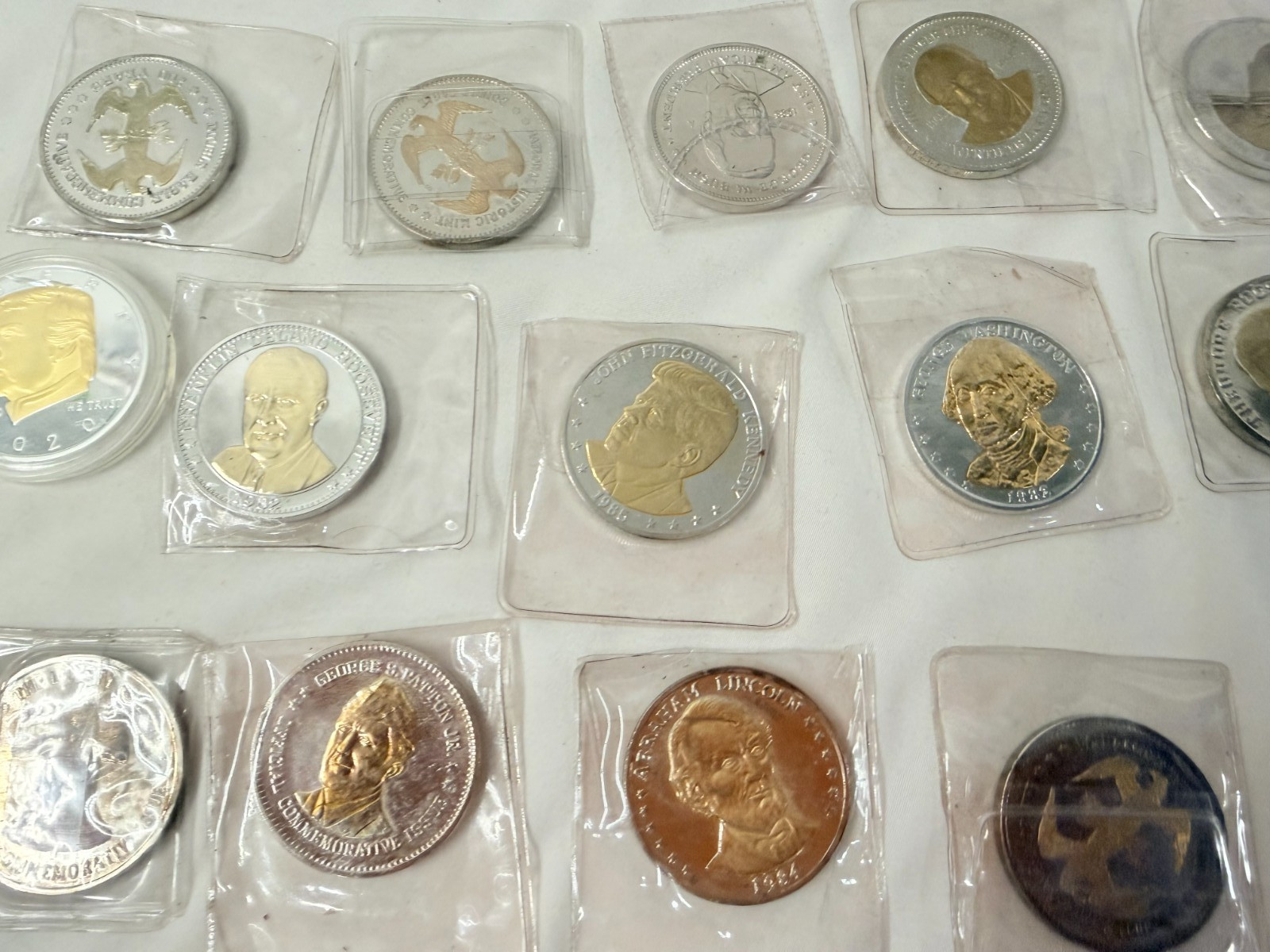 Presidential Coin LOT Lincoln Trump Washington Kennedy Roosevelt Truman Patton