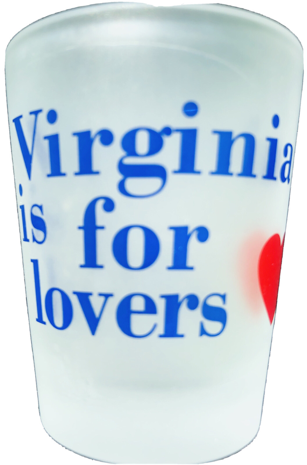 🇺🇸 💕 Virginia US ❤️ VA is for Lovers _ shot glass Frosted 1Oz