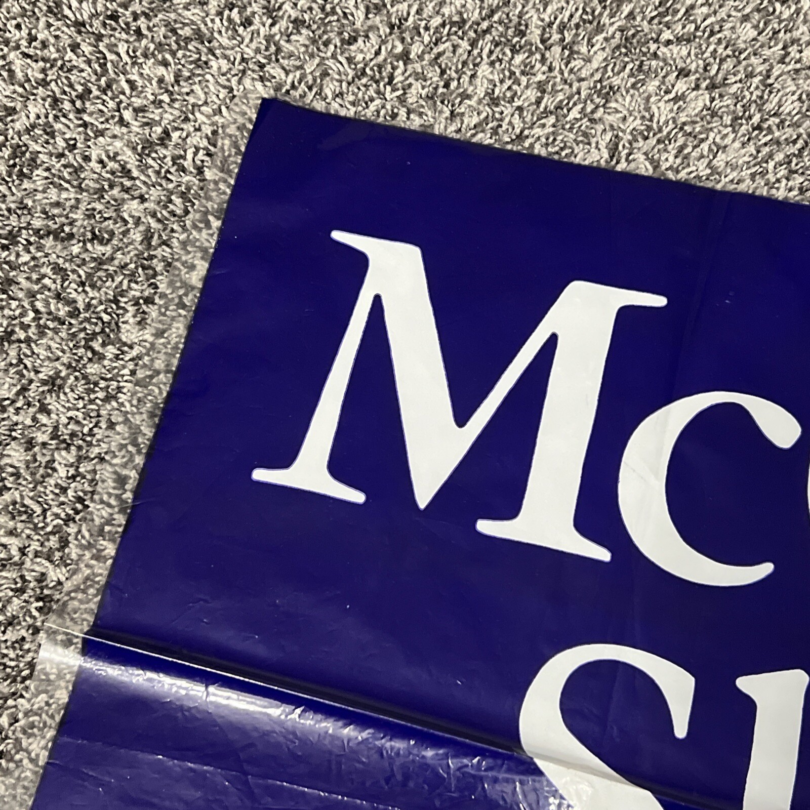 Rare McGovern Shriver ‘72 1972 Plastic Presidential Campaign Banner 34”x23”