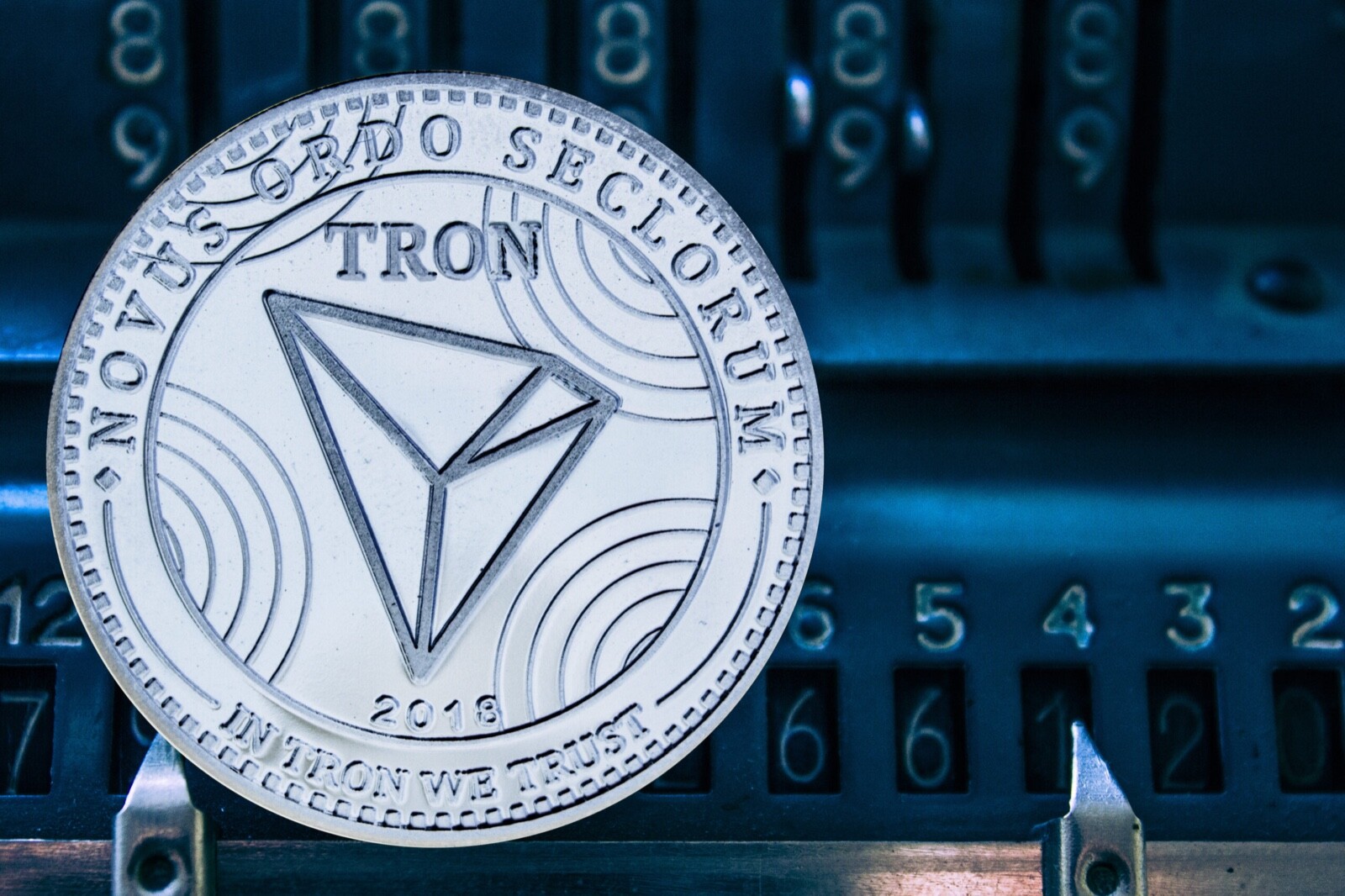 10x Coins Tron TRX Iron Plated Collectible Crypto Coin in plastic case