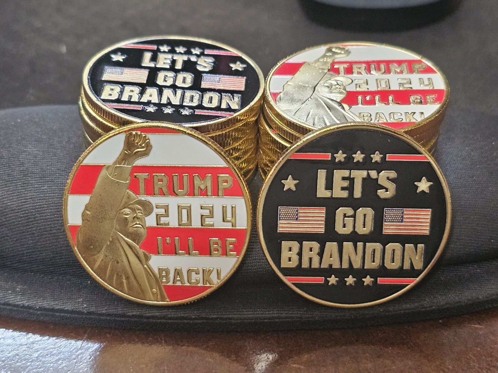 2024 Donald Trump golden Coin President Let’s Go Brandon / I’ll Be Back!