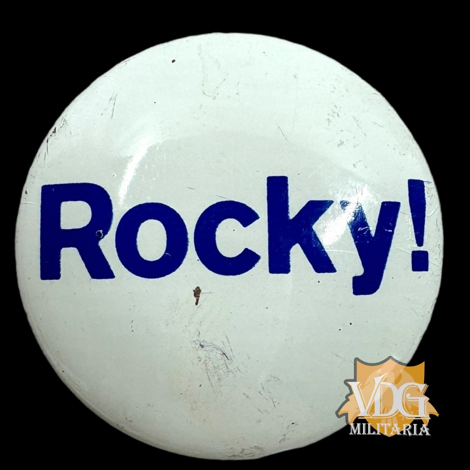Vintage “Rocky!” Political Campaign Button – Rockefeller – GOP – 1970s #O6