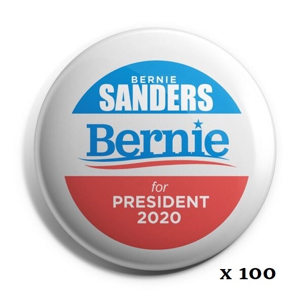 Bernie Sanders 2020 For President Campaign Pins – Wholesale Lot of 100
