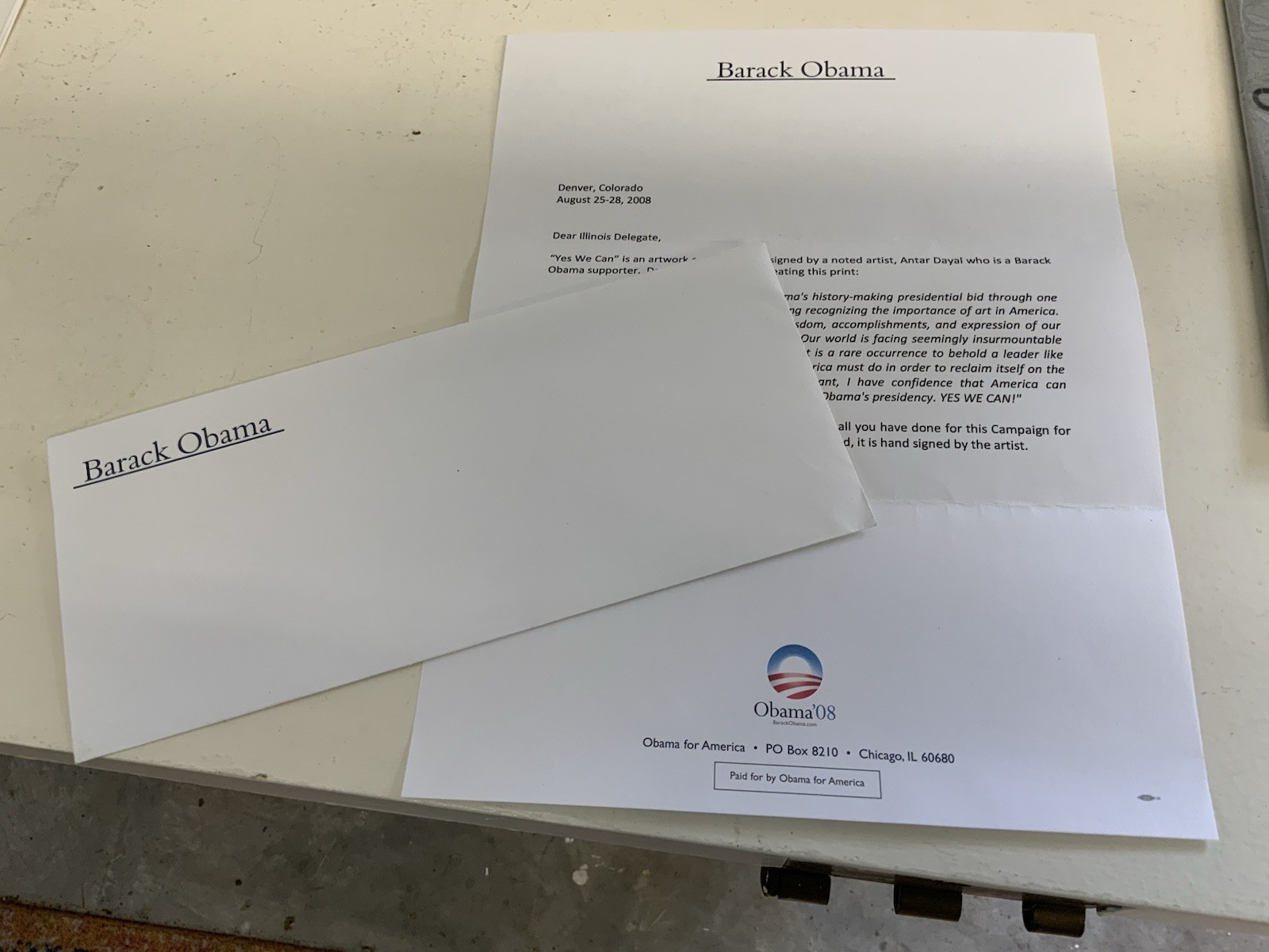 “YES WE CAN” ~ Obama For America Campaign ~ Antar Dayal ~ SIGNED ~ 2008