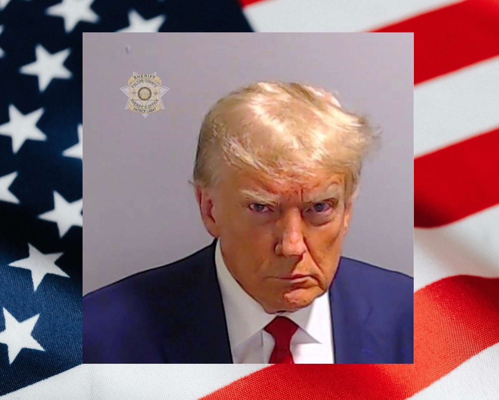 8×10 Photo PRESIDENT DONALD J. TRUMP Mug Shot Georgia 2023 White House MAGA USA