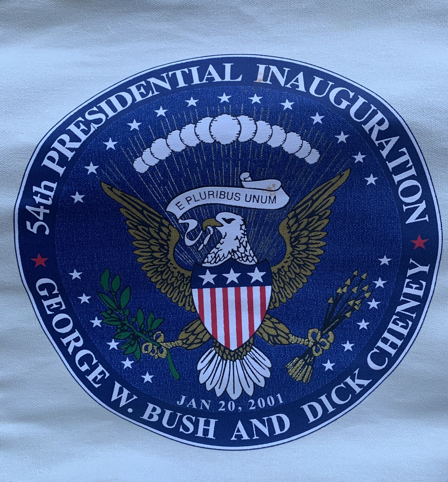 Bush and Cheney Canvas Cloth Shopping Bag. January 20, 2001 Inauguration.