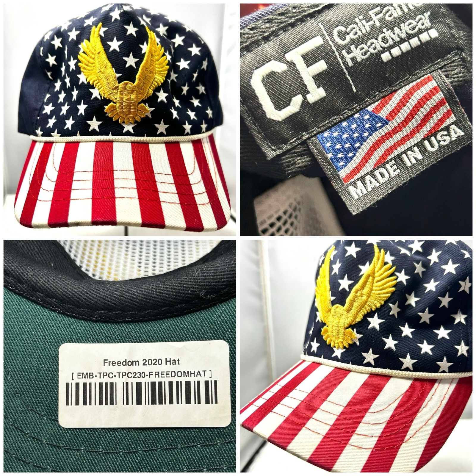 Authentic Cali-Fame MAGA Freedom Campaign Hat Cap 2020 America Great Again USA