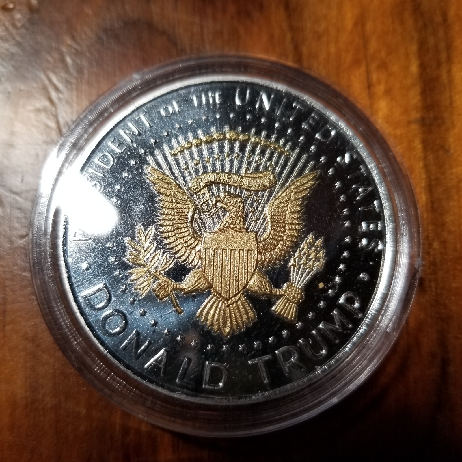 President Donald Trump Save America Again 2024 Silver Gold Plated Coin ACK
