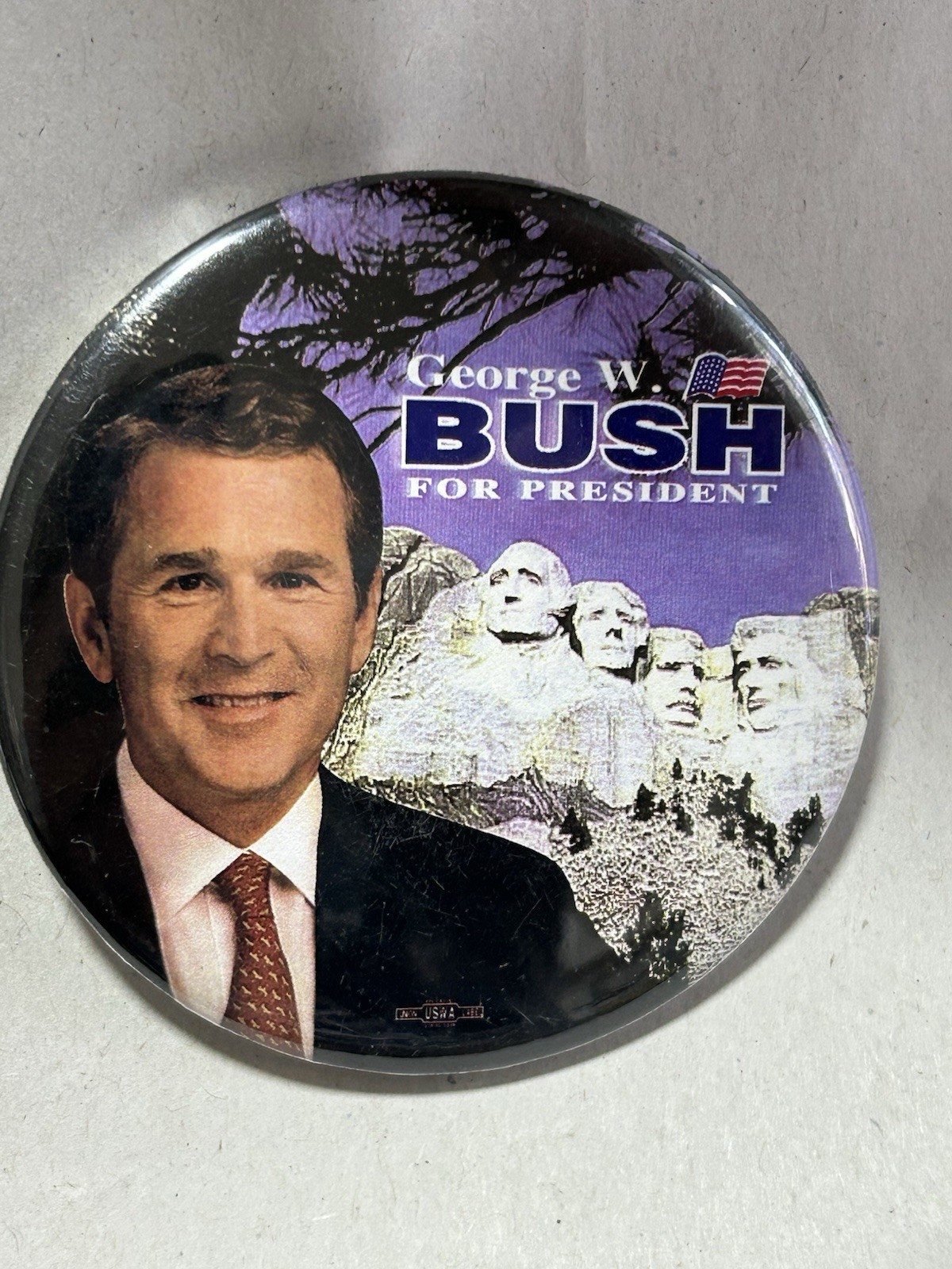 GEORGE W BUSH FOR PRESIDENT, POLITICAL PIN