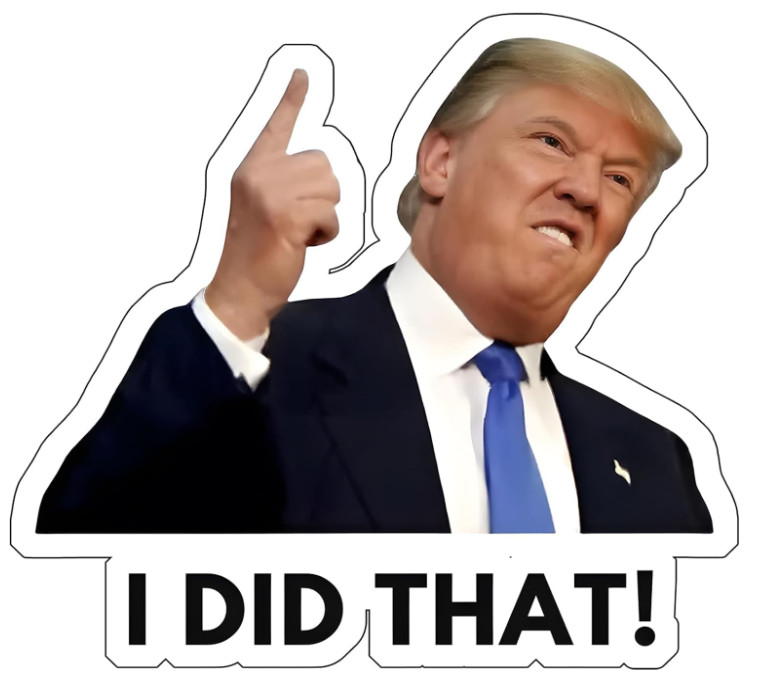 TRUMP – I did that! – 100 Sticker Pack! – Waterproof Printed Decal / Sticker, C