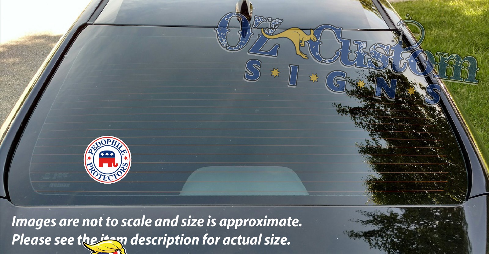 Pedophile Protector (Republican) – 2 PACK-Trump Epstein -Printed Decal / Sticker