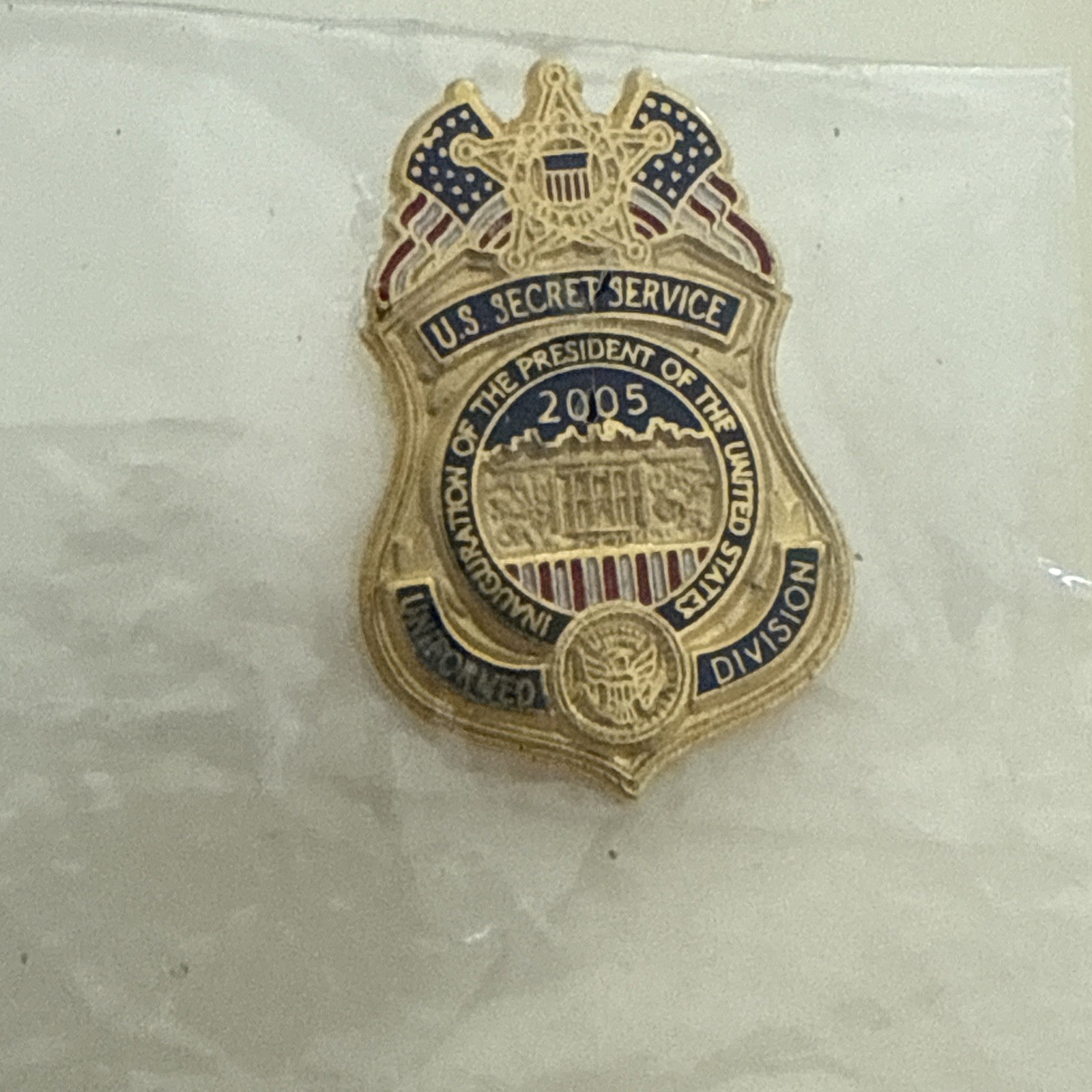 Presidential Inauguration 2005 US Secret Service Uniform Vintage Tack Pin T-1385