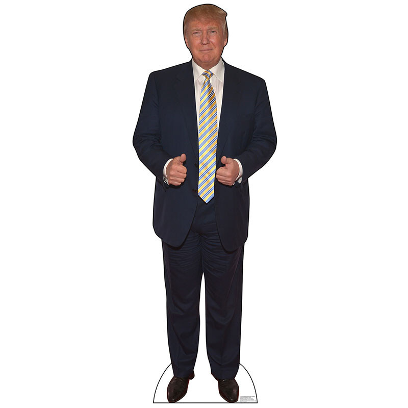 PRESIDENT DONALD TRUMP Lifesize Plastic OUTDOOR YARD SIGN Standee Standup MAGA