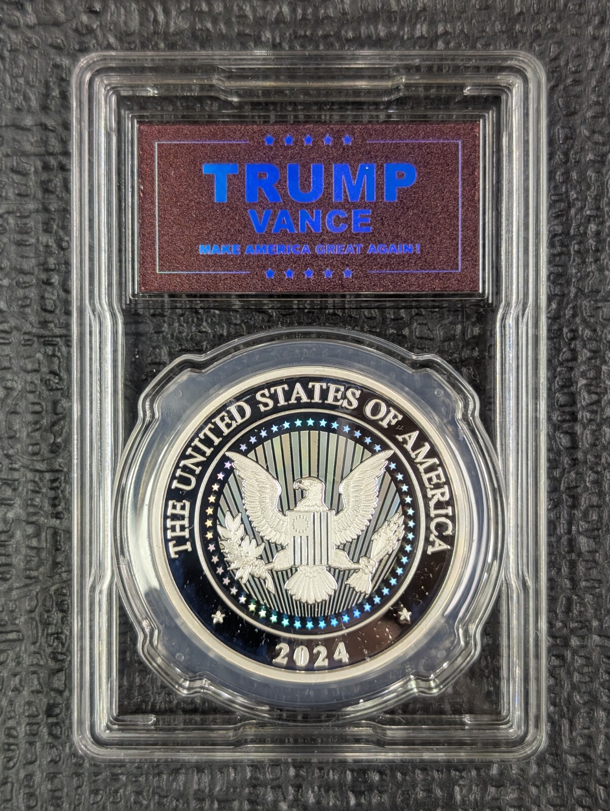 2024 Trump Vance Silver Plated Coin Presidential Election Commemorative Coin WOW