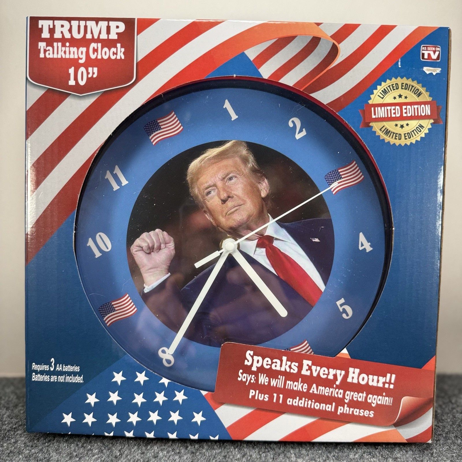 President Donald Trump Talking Clock We Will Make America Great Again 12 phrases