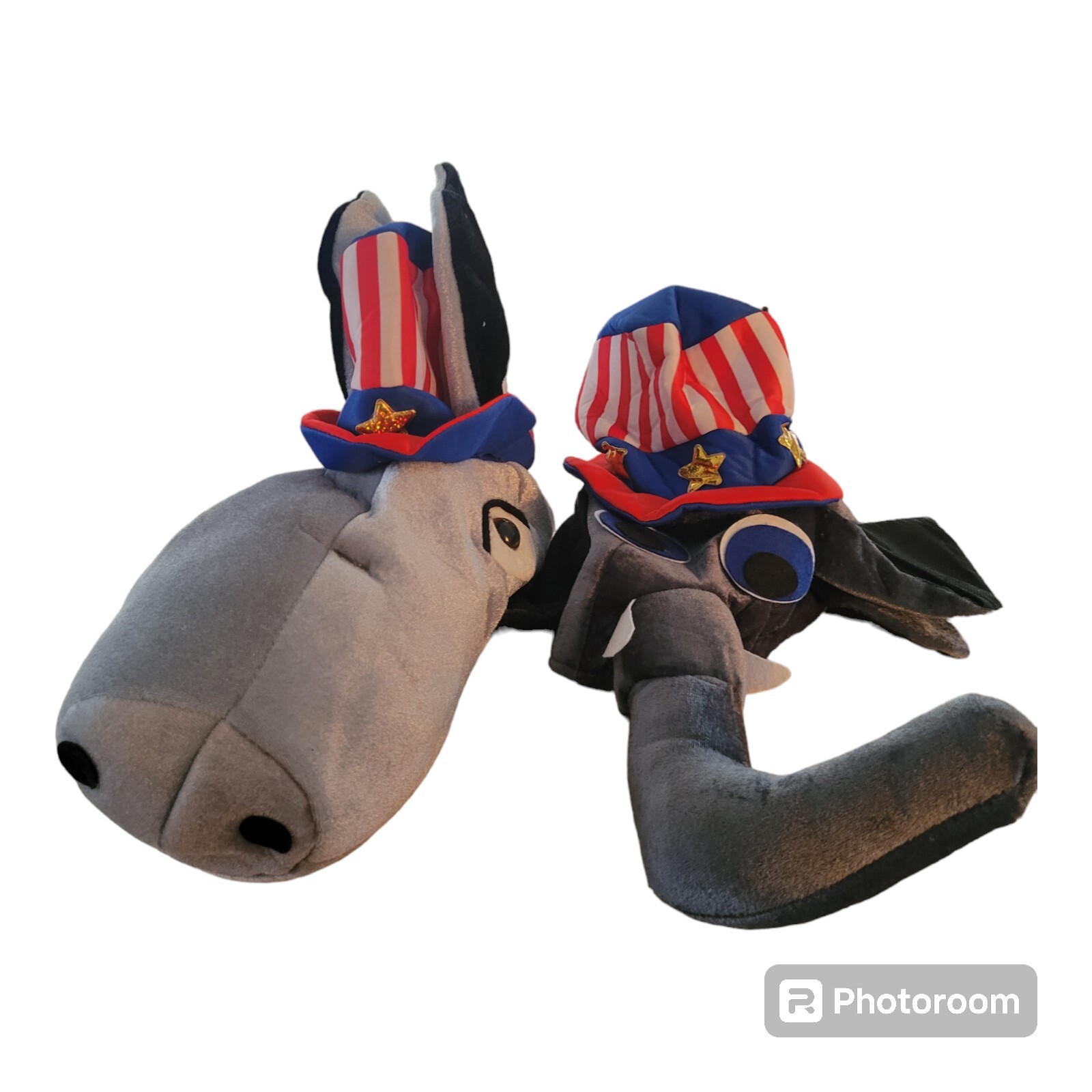 Patriotic Democrat and Republican Plush Hats