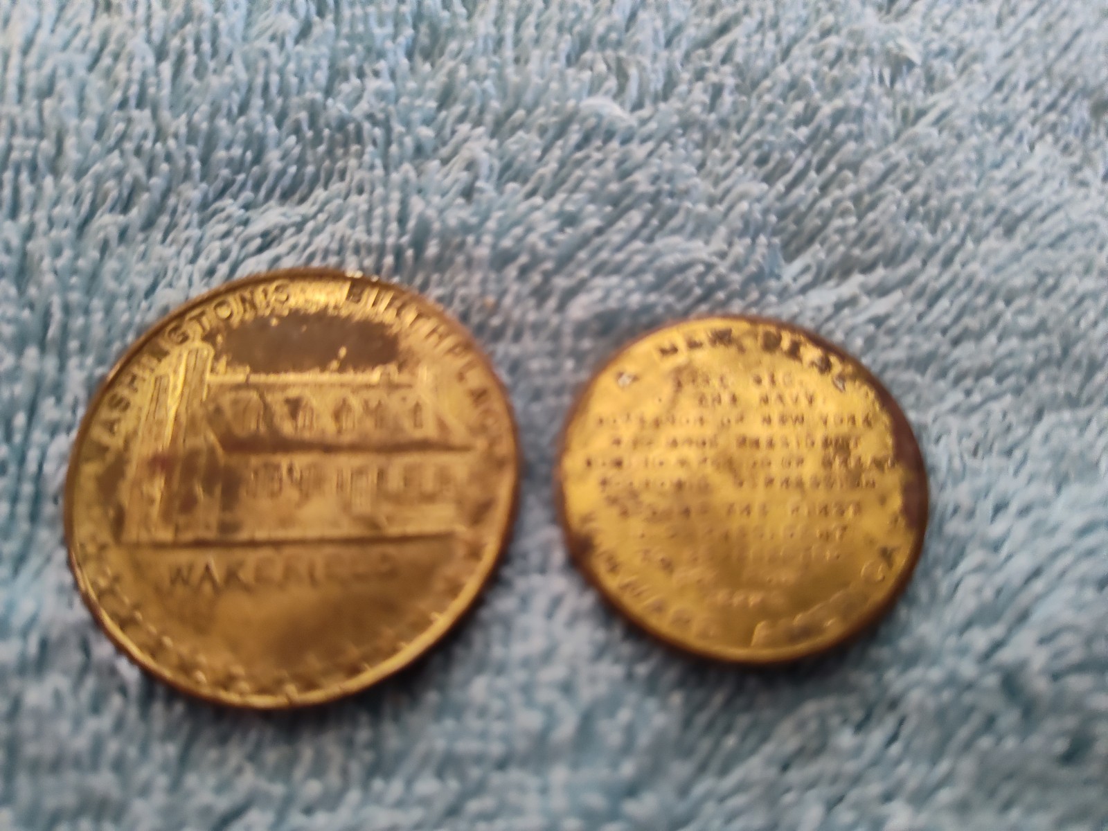 2 Presidential Tokens-Washington & F D Roosevelt