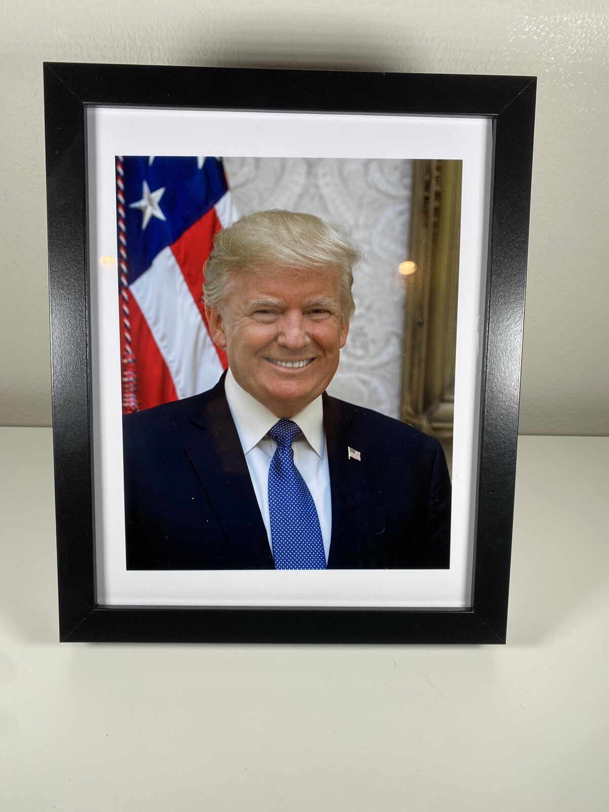 Donald J Trump Official White House Color Photo In Handsome Black Frame MAGA
