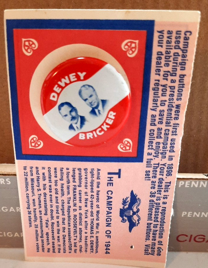 VTG Lot of 2 AMOCO Oil Reproduction Political Pins Campaign 1944 Dewey & FDR