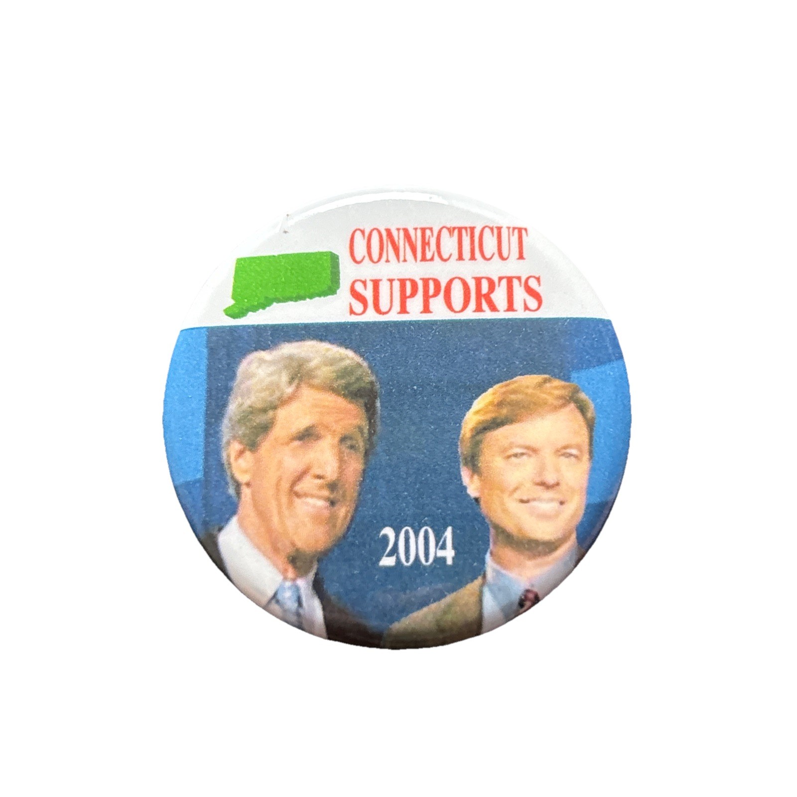 2004 John Kerry for President Connecticut 50 State Pin 1.75″ Button Edwards