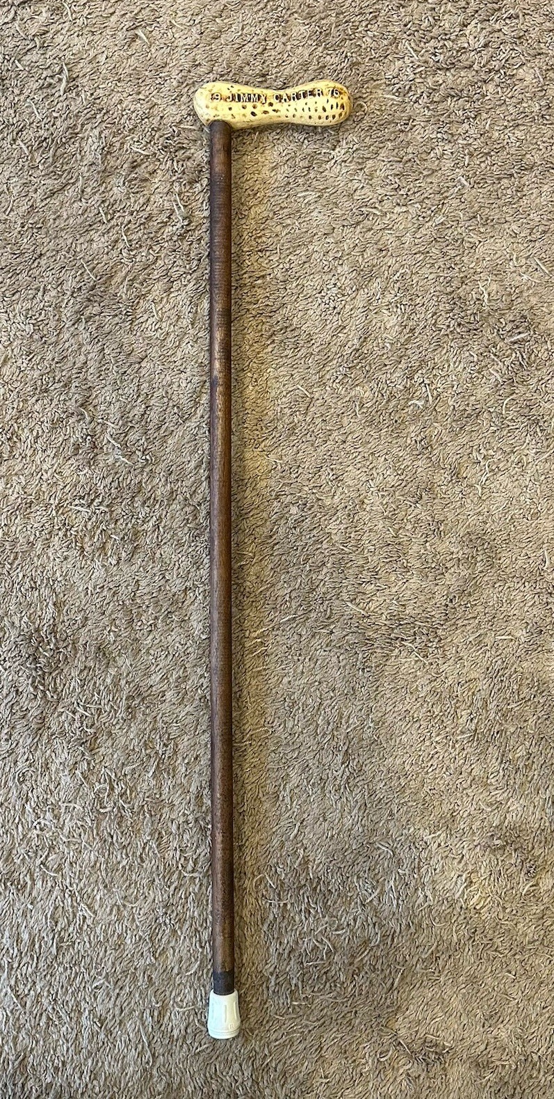 Jimmy Carter for President Vintage 1976 Walking Cane with Peanut Handle