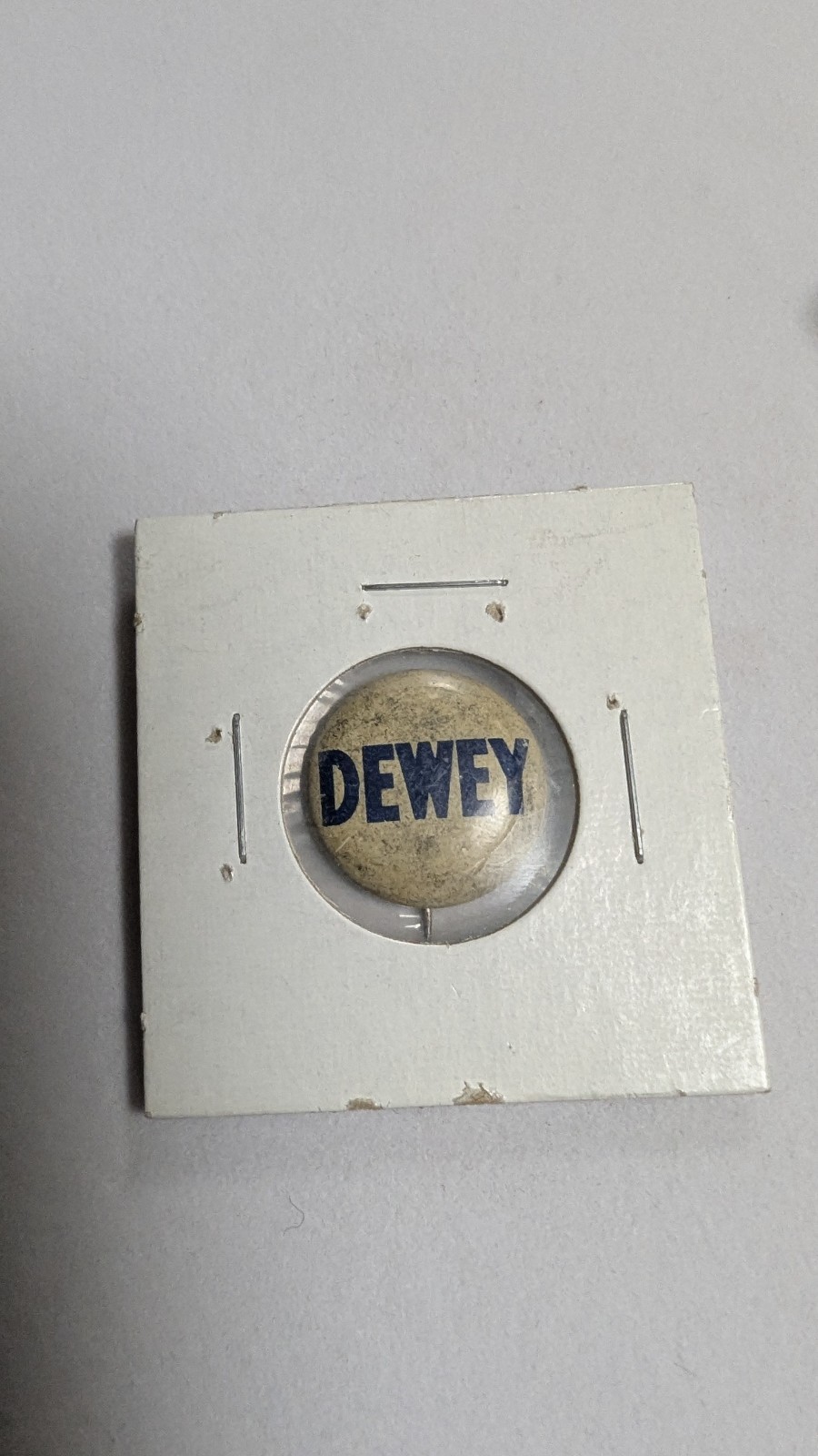Antique Presidential Campaign Pin Button Thomas Dewey 1940s