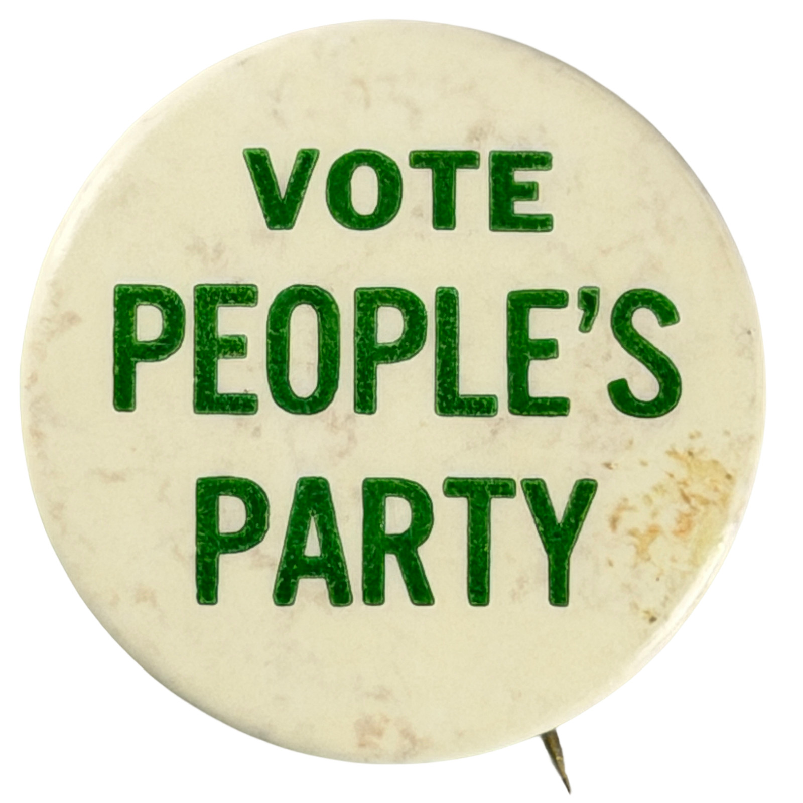 Vintage ’68-’72 Vote People’s Party Political Protest Pinback Button Badge Pin