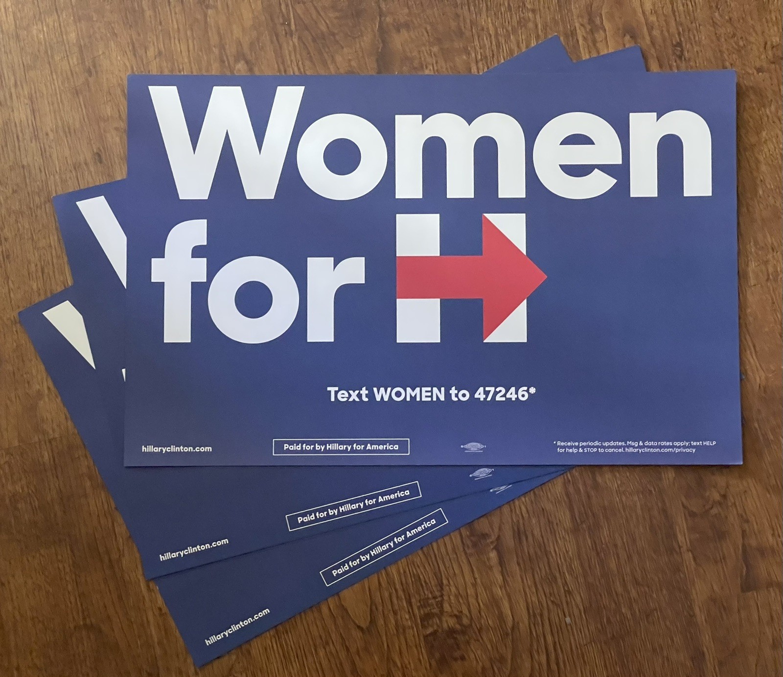 Lot of 14 Hillary Clinton Official Presidential Campaign Signs 2016 Sign