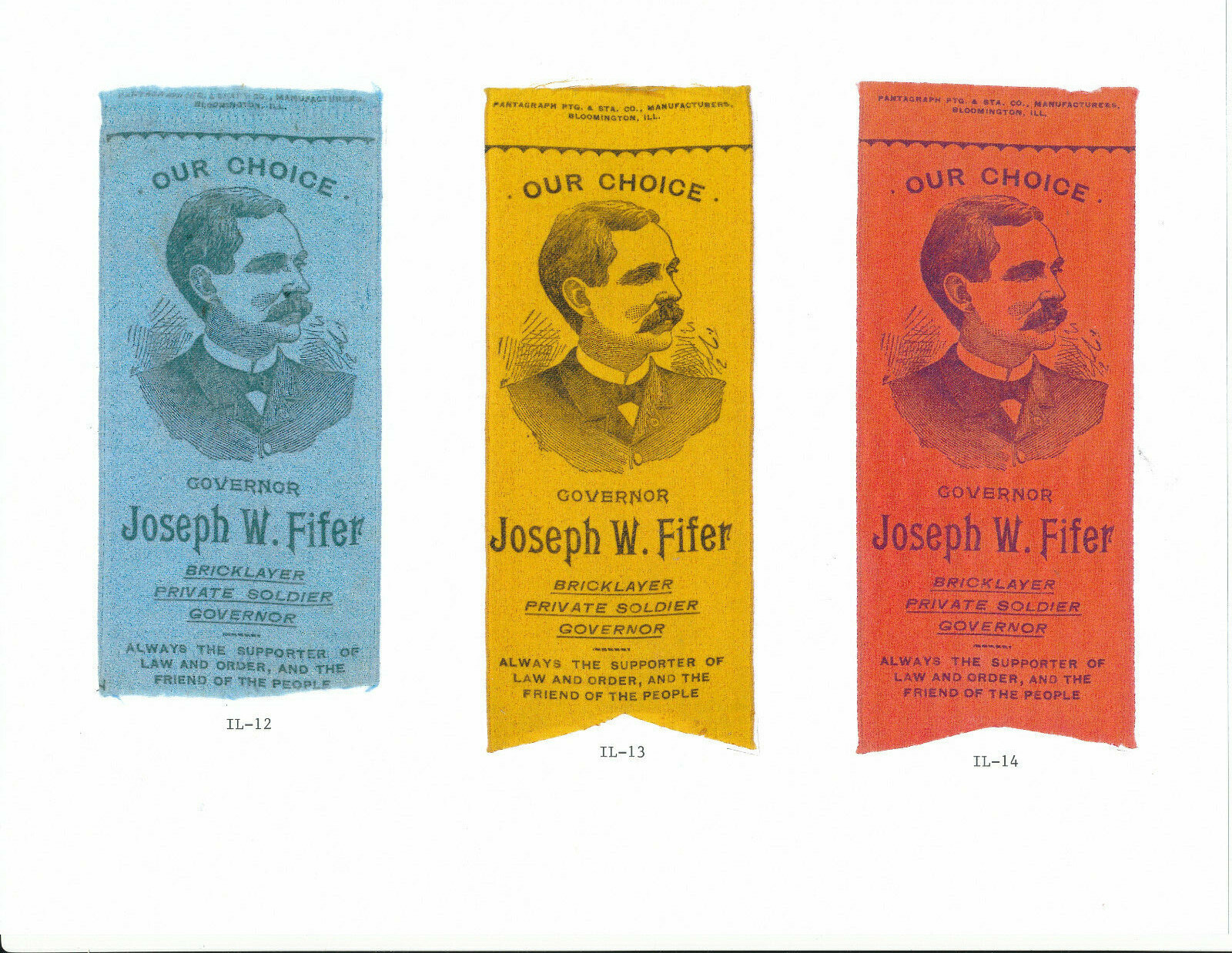 Political Campaign Items Illinois Governor & US Senate 238 Page book full color