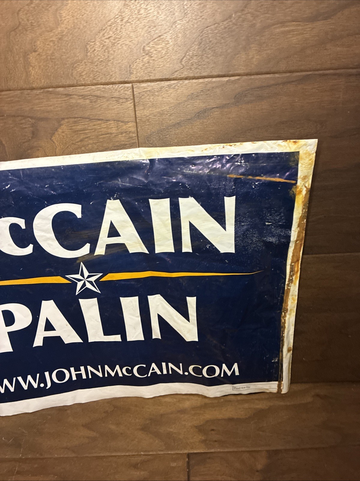 John McCAIN Sarah PALIN Poly Bag YARD Lawn SIGN 2008 Presidential Campaign 26×16